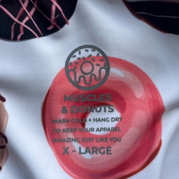 Muscles and Donuts White Leggings XL - Picture 7 of 7